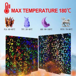 Plaque d'impression holographique PEF+PEY 235x235mm pour Adventurer AD5X/5M/5M <span class=keywords><strong>Pro</strong></span> <span class=keywords><strong>Ender</strong></span> <span class=keywords><strong>3</strong></span>, lit d'impression magnétique en acier à ressort Confetti Arc-en-ciel - Product Image 6