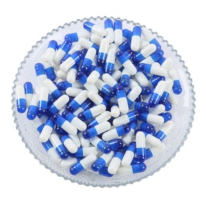 高品質の青と白の空の硬ゼラチンカプセルシェル空の薬カプセルサイズ0 1 2 3 - Product Image 1