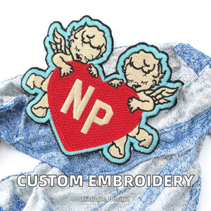 Parches de tela vaquera con bordado personalizado, ecológicos, termoadhesivos, con gancho y bucle, letras bordadas para coser, insignias para ropa, chaquetas y sombreros - Product Image 2