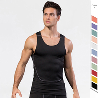 Vêtements d'entraînement élastiques sur mesure en gros, débardeurs pour hommes, contrôle du ventre, survêtement, débardeur de sport grande taille