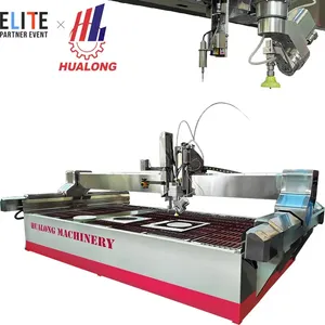 Hualong Machinery automatic photography CAD pattern generation 5 axis waterjet cutter price cnc water jet stone cutting machine