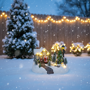5.5 impermeabile \ "X7 \" X4.5 \ "casa di natale con luce a LED IP65 per uso esterno 6 pz/CS per pasqua - Product Image 5