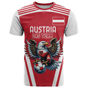 Camiseta Deportiva Casual con Diseño del Águila Austriaca 2026 - Camiseta Imprescindible con Cuello Redondo para Aficionados al Fútbol Austriaco, Cómoda - Product Image 3