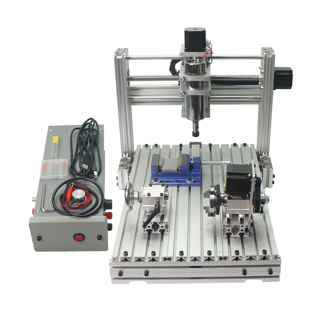 Mini CNC Router 3040 4Axis Engraver Metal Type Lathe Machine Cnc Milling Machine for Woodworking Jewelry