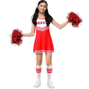 卸売 子供用チアリーディングコスチューム 学校チームスピリット ファンシードレス セクシーチアリーディングユニフォーム チアポンポン ソックスセット - Product Image 6