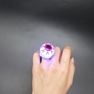 แหวนนิ้วพลาสติก LED กระพริบแสง รูปทรงลูกตา ของเล่นสำหรับงานปาร์ตี้ สำหรับทุกเพศ - Product Image 6