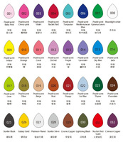 Tampon encreur en caoutchouc complet 32 couleurs, série Perle Goutte d'Eau, pour pâte à tampon SD, fournitures de gravure, argile à tampon et travaux manuels