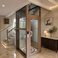 Ascensor Moderno para Viviendas, Puerta Doble Abatible Eléctrica con Construcción Metálica para Apartamentos y Villas