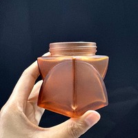 100ml Aromatherapie-Glasgefäß Flammenlose Stehende Ornamente Leere Kerzenflaschen Duftflaschen Wohnzimmer Bernsteinfarbenes Glasgefäß