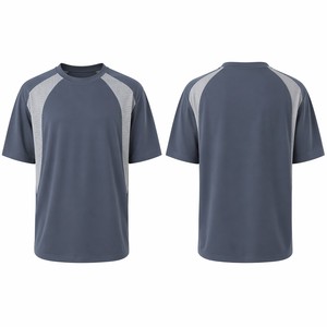 Kaos Katun Oversize dengan Panel Mesh, 100% Katun, Bernapas, Kasual, OEM Grosir Streetwear - Product Image 1