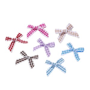Colorful Plaid Lace <b>Bow</b> Hair Accessories Handmade DIY For Children Women Bag Decoration Gift Box Accents - Product Image 5