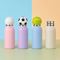Bouteille d'eau isotherme en acier inoxydable pour le sport, avec couvercle en forme de balle de golf/basketball/baseball, anti-fuite, gourde thermique