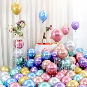 Afstudeerfeest Latex Verjaardag Ballon 12 Inch 2.8G 3.2G Hoge Kwaliteit Chroom Metallic Ballonnen