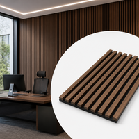 Panneaux muraux acoustiques en bois à lattes, insonorisants Akupanel, haute densité, réduction du bruit pour studio d'enregistrement et salle de musique