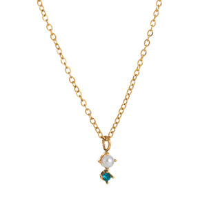 Collier chaîne XL366 avec zircon pierre <span class=keywords><strong>de</strong></span> <span class=keywords><strong>naissance</strong></span> 12 mois, haute <span class=keywords><strong>couleur</strong></span>, pour femme - Product Image 6