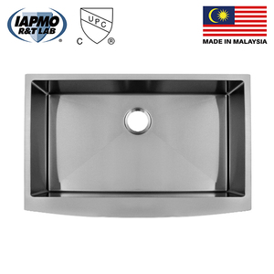 Handmade Stainless Steel Farmhouse-Style Single <b>Sink</b> <b>Faucet</b> AS-R3321 One-Hole Design Rectangular Bowl 1.0-1.2mm Thickness Nano - Product Image 6