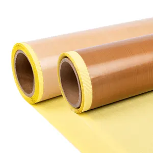 Rollos de cinta adhesiva de papel recubierto de taflón de alta temperatura, disponible en 6 Mm, rollo Jumbo de fibra de vidrio PTFE