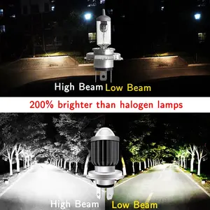 Ampoule de phare de Moto Led H4 H6 Ba20d 6000k, lumière ATV Moto accessoires de Moto, lampe antibrouillard pour voitures motos