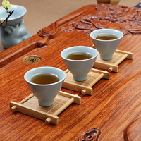 Sous-verre isolant en bambou naturel pour table, dessous de plat en bambou, couleur naturelle