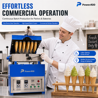 Machine à gaufres semi-automatique professionnelle pour cornets de crème glacée et cornets de café comestibles – Nouveauté très demandée