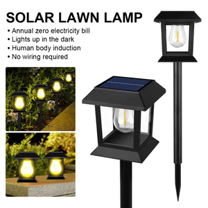 Lumière de <span class=keywords><strong>voie</strong></span> de jardin extérieure solaire IP67 avec abat-jour transparent à filament LED et extension ABS piquet de sol étanche pour pelouse - Product Image 4