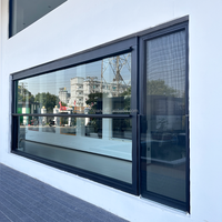 Ventanas Corredizas Automáticas Verticales de Diseño Moderno, Ventana Eléctrica Inteligente de Aluminio con Apertura Automática