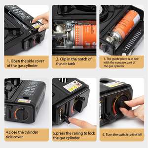 Cuisinière à gaz portable à brûleur unique pour cuisine extérieure, compatible avec les bouteilles de gaz de camping - Product Image 6