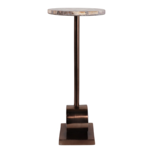 Tavolino Moderno in Legno Pietrificato, Piccolo Tavolo Laterale per Comodino e Arredamento Decorativo per Soggiorno - Product Image 3