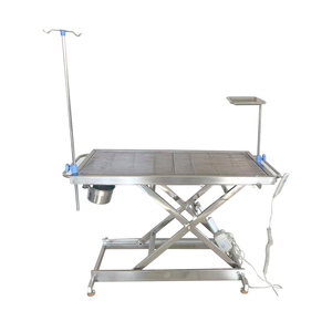 Tavolo operatorio in acciaio inox per animali, lettino chirurgico per clinica veterinaria, tavolo diagnostico e terapeutico elettrico silenzioso con sollevamento elettrico. - Product Image 6