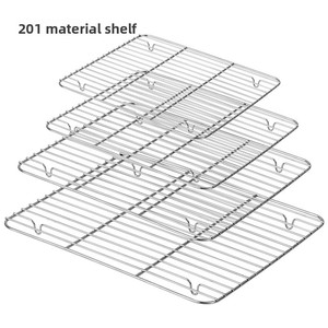 2-in-1 Stainless Steel Baking Set – <b>Pan</b> Tray with Wire Cooling Rack, Oven Roasting Rack for Cake, Brownie, <b>BBQ</b>, Chicken, Vegetab - Product Image 1
