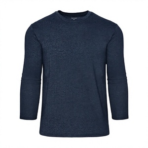 เสื้อสเวตเชิ้ตผู้ชายผ้าฝ้ายฟลีซ 100% สำหรับฤดูใบไม้ร่วง ขายส่ง OEM ส่งออก คุณภาพดีที่สุด รับทำโลโก้ แขนยาว สีพื้น แบบลำลอง มีซับใน - Product Image 4