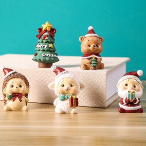 Adornos Navideños de Dibujos Animados, Santa Claus, Renos, Adornos de Animales para Árbol de Navidad, Artículos Decorativos para Mesa, Recuerdos para Fiestas en Casa - Product Image 1