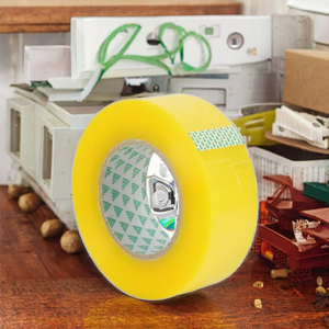 Ruban d'emballage Offres Spéciales transparent jaune BOPP activé par l'<span class=keywords><strong>eau</strong></span> ruban d'emballage étanche simple face pour le matériau acrylique d'étanchéité de boîte - Product Image 3