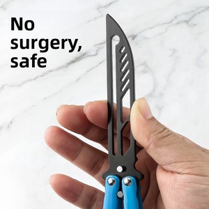 Cuchillo de Práctica Plegable de Acero Inoxidable sin Filo, Tipo Mariposa, para Entrenamiento Deportivo al Aire Libre, para Principiantes de <span class=keywords><strong>CSGO</strong></span>, Venta al Por Mayor de Fábrica - Product Image 4