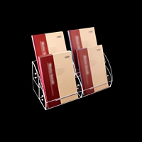 Présentoir de bureau en acrylique transparent pour brochures, support autoportant en Perspex pour carnets de notes, idéal pour le bureau