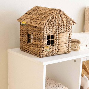 Water hyacinth house shape with lid <b>basket</b> for decorating baby shower parties <b>cheap</b> price from Vietnam - Product Image 3