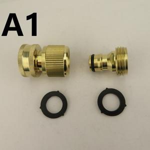Kit de Conector Rápido para Manguera de Jardín de Latón Macizo de 3/4 de Pulgada, Accesorios de Agua para Aplicaciones de Riego, Material Metálico - Product Image 2