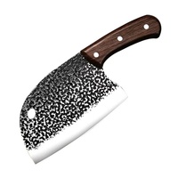 Couteau à viande à désosser japonais en acier à haute teneur en carbone pour couteau de boucher en acier inoxydable avec surface de lame martelée et étui en cuir