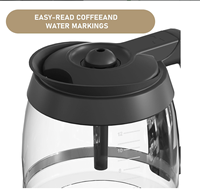 Carafe à café en verre de 12 tasses, compatible avec les cafetières en verre borosilicate, carafe de remplacement, décanteur/carafe à café