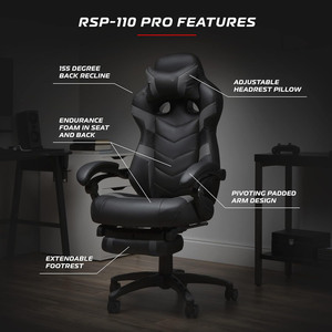 Siège de jeu à vibration True Haptic Feedback Esports avec cadre robuste pivotant à 360 ° pour joueurs PS5/PC - Product Image 6