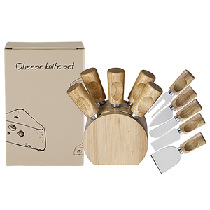 थोक स्टेनलेस स्टील पनीर उपकरण लकड़ी के हैंडल और धारक के साथ पनीर मक्खन स्लिसर चाकू - Product Image 4