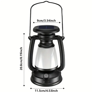 Lampes solaires portables de camping en gros, style rétro, rechargeables, pour pique-nique, ambiance lumineuse, lanternes portatives d'extérieur, lumières de tente pour randonnée et voyage - Product Image 5