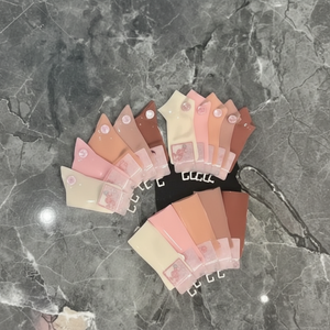 Calze da ragazza color arcobaleno calze di pizzo in Nylon a maglia spessa con rete trasparente in tinta unita con stampa al ginocchio stagione invernale - Product Image 1