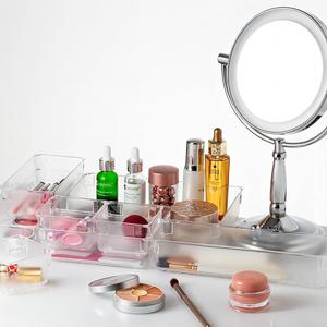 Set moderno da 25 pezzi scatola di immagazzinaggio trasparente per PC organizzatore di cassetti da <span class=keywords><strong>scrivania</strong></span> gioielli per il trucco del bagno per la cucina Gadget di stoccaggio - Product Image 2