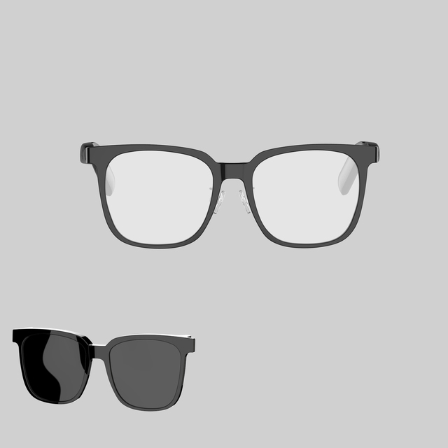 2025 Latest New Clear Vision Rechargeable Bluetooth Connected Smart Eyeglass With Touch Switch Smart Glasses Mic for Adults