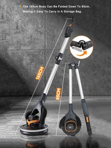 <span class=keywords><strong>Ponceuse</strong></span> <span class=keywords><strong>excentrique</strong></span> électrique 400W sans balais pour murs/plaques de plâtre avec lumière LED 220V DIY - Product Image 6