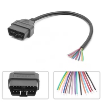 16-Pin OBD2-II Stecker auf offenes Kabelende Diagnose-Verlängerungskabel Pigtail für DIY