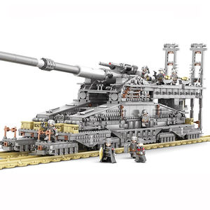 3846 Stück Baukasten WW2 Gustav Schwere Artillerie Bausteine Set für Kinderspiel zeug Deutsche 80cm Eisenbahn Dora Kanone