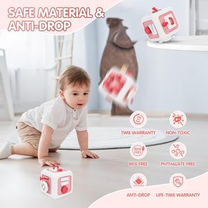 Jouet interactif EPT Whack a Mole avec volant pour tout-petits, boîte éducative Montessori, plateau d'activités, <span class=keywords><strong>cube</strong></span> d'activités - Product Image 5