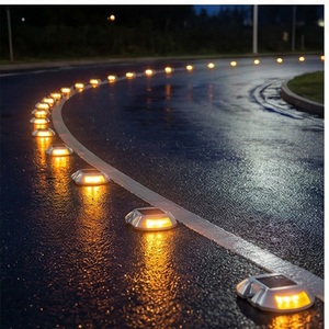 แผ่นสะท้อนแสงแบบซิงโครไนซ์สำหรับจราจร รูปทรงเกือกม้า พลังงานแสงอาทิตย์ สำหรับความปลอดภัยบริเวณทางข้ามโรงเรียน - Product Image 3